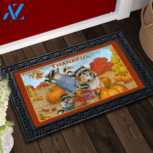 Thankful Racoons Doormat - 18" x 30"