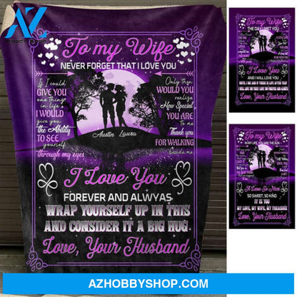 Thanks For Walking Beside Me - Personalized Blanket - Gift For Wife