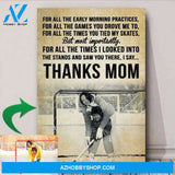 Thanks Mom - Hockey custom canvas prints With Photo