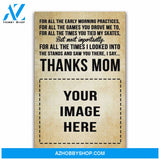 Thanks Mom - Hockey custom canvas prints With Photo