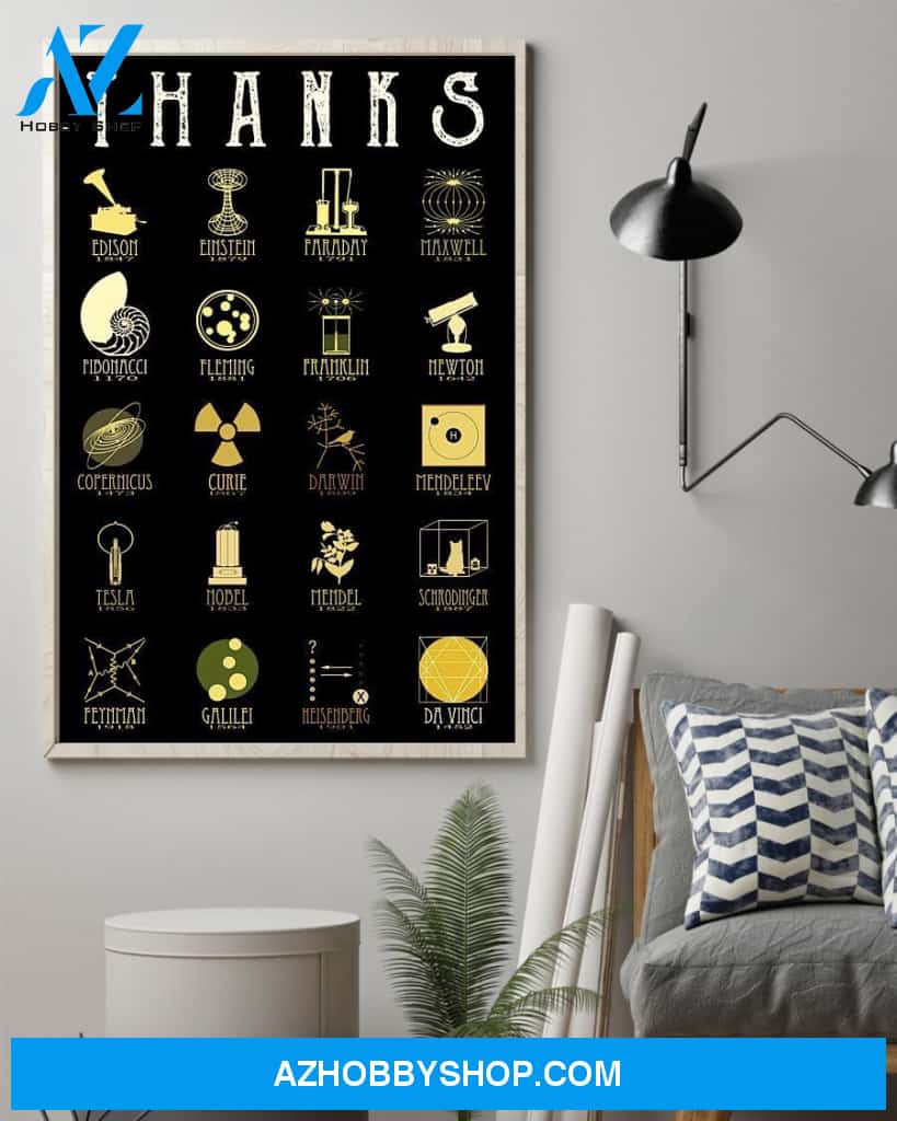 Teacher Classroom Canvas THANKS, Student Wall Art Back to School Gift for Teacher