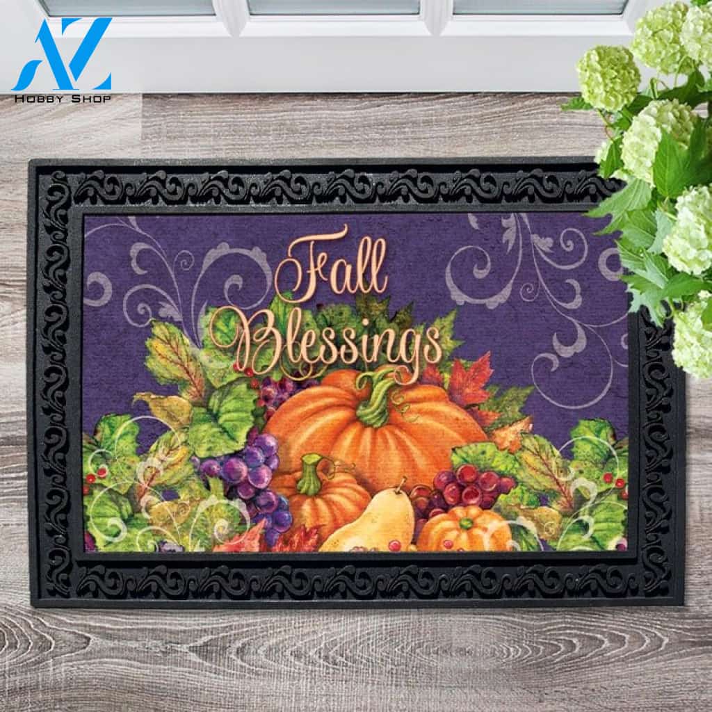 Thanksgiving Blessings Harvest Doormat - 18" x 30"