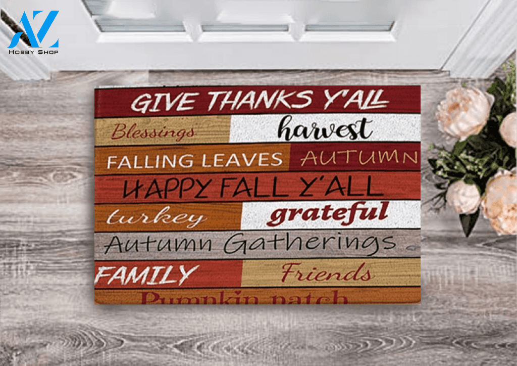 Thanksgiving Festival Decoration Front Door Carpet Indoor Outdoor Decor Funny Doormat Gift Idea