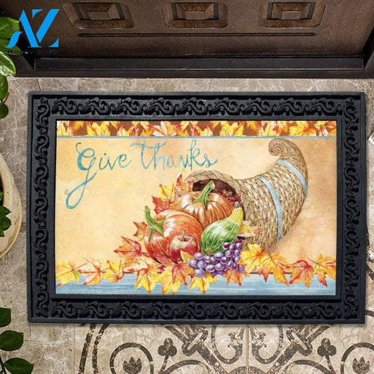 Thanksgiving Harvest Cornucopia Doormat - 18" x 30"