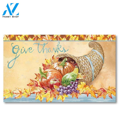Thanksgiving Harvest Cornucopia Doormat - 18" x 30"