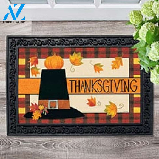 Thanksgiving Pilgrim Hat Doormat - 18" x 30"