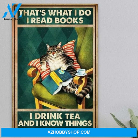 That's What I Do I Read Books Canvas Gift for Friend Birthday Gift Wall Decor Visual Art, My Poster Wall