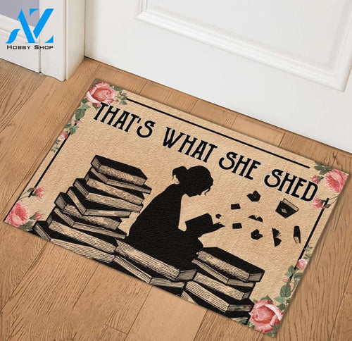 That's What She Shed Reading Doormat | Welcome Mat | House Warming Gift