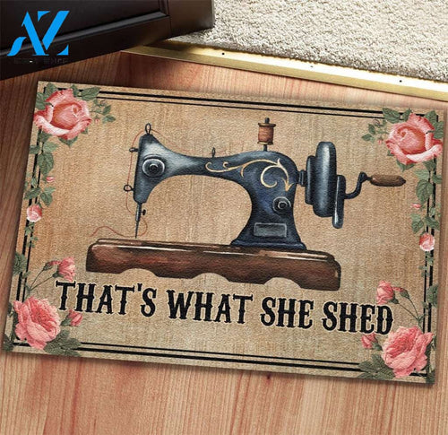 That's What She Shed Sewing Doormat | Welcome Mat | House Warming Gift