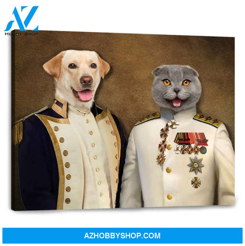The Admiral and The Sargent Custom Pet Portraits Wall Art Decor Ohcanvas