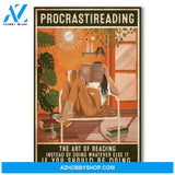 Procrastireading The Art Of Reading Instead Of Doing Whatever Else It If You Should Be Doing Canvas And Poster, Wall Decor Visual Art, Halloween Gift, Happy Halloween