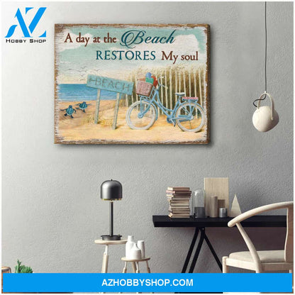 The Beach Turtle Canvas Wall Art, Wall Decor Visual Art