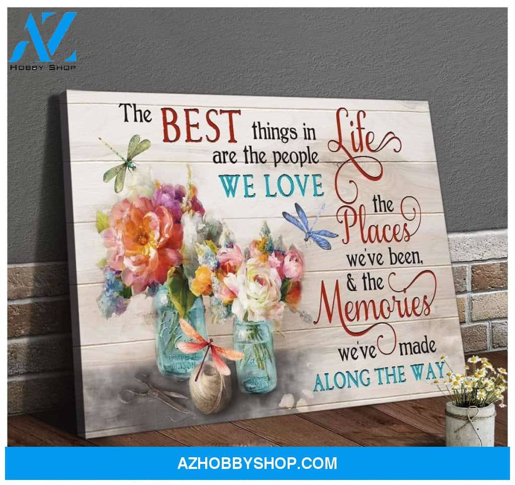 The Best Things Dragonfly Wall Art Canvas