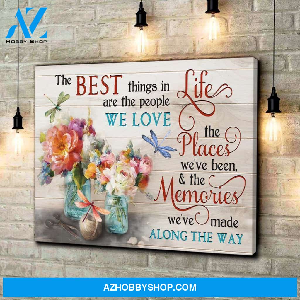 The Best Things Dragonfly Wall Art Canvas