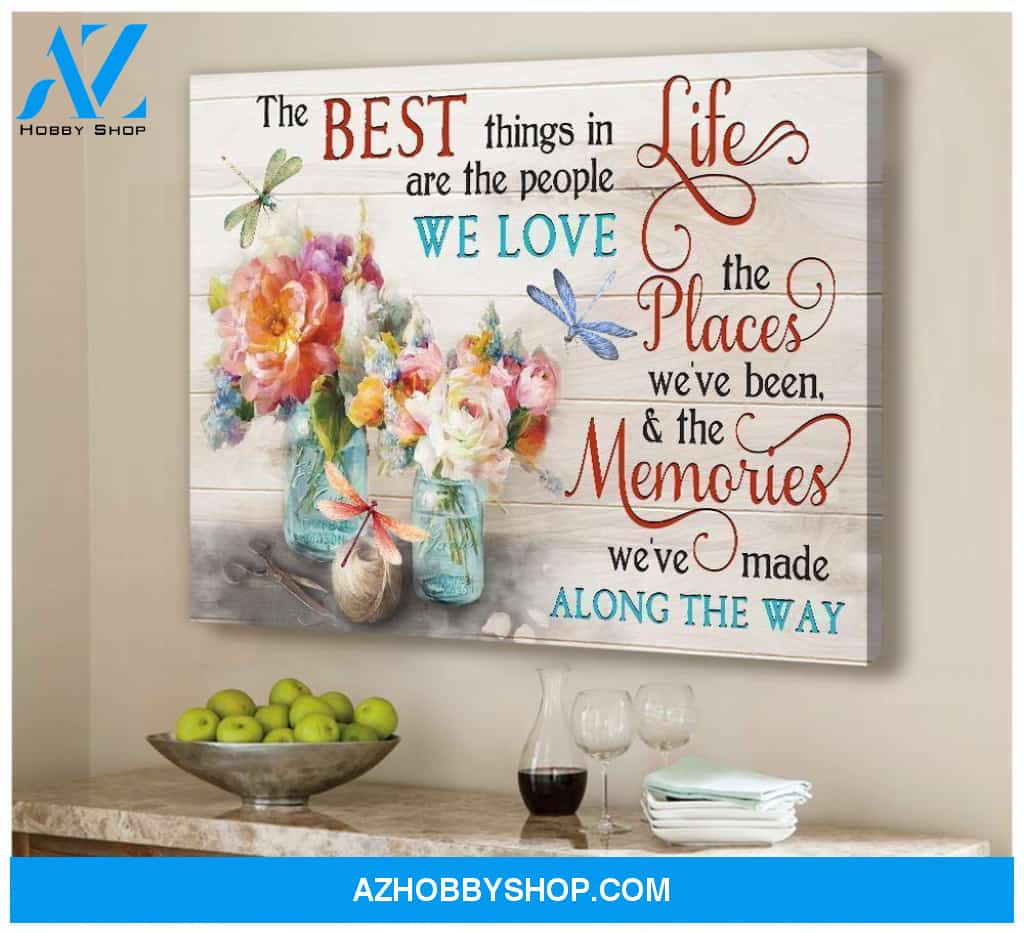 The Best Things Dragonfly Wall Art Canvas
