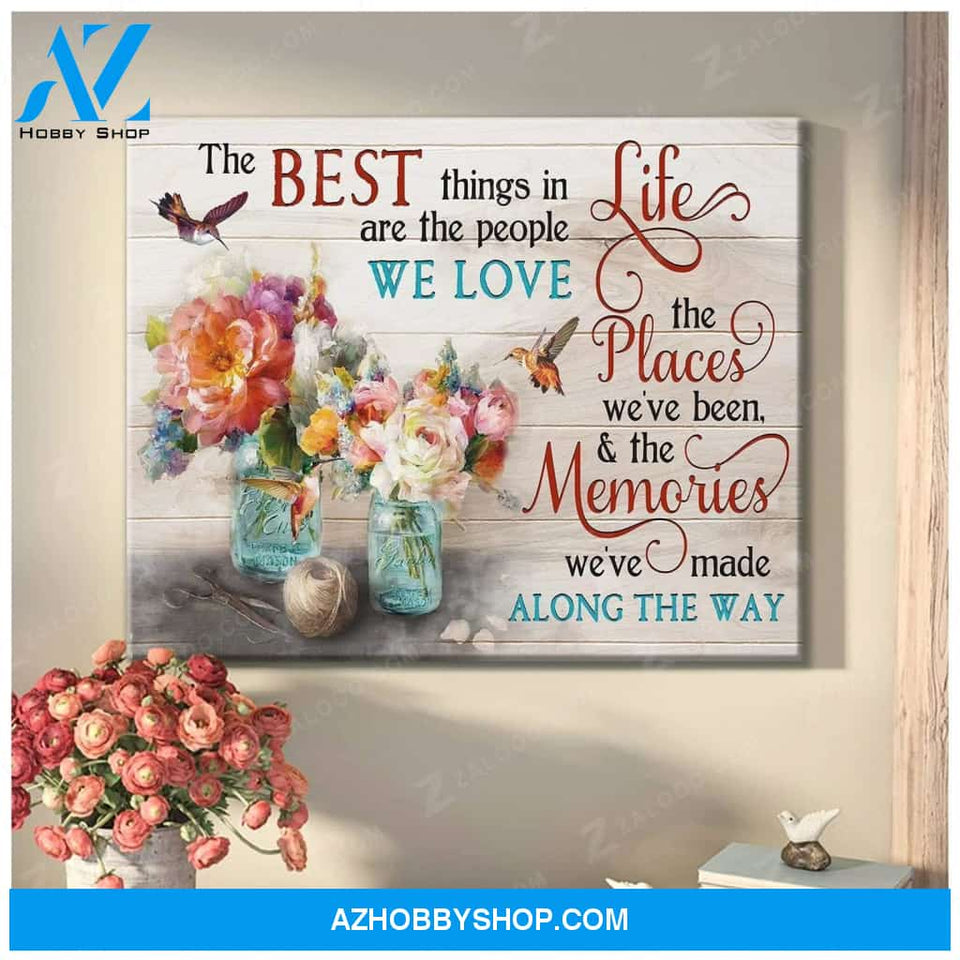The Best Things In Life Hummingbird Wall Art Canvas