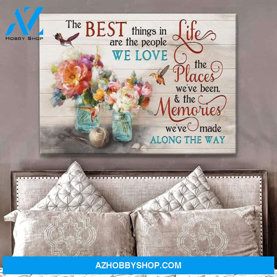 The Best Things In Life Hummingbird Wall Art Canvas