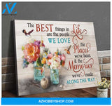 The Best Things In Life Hummingbird Wall Art Canvas