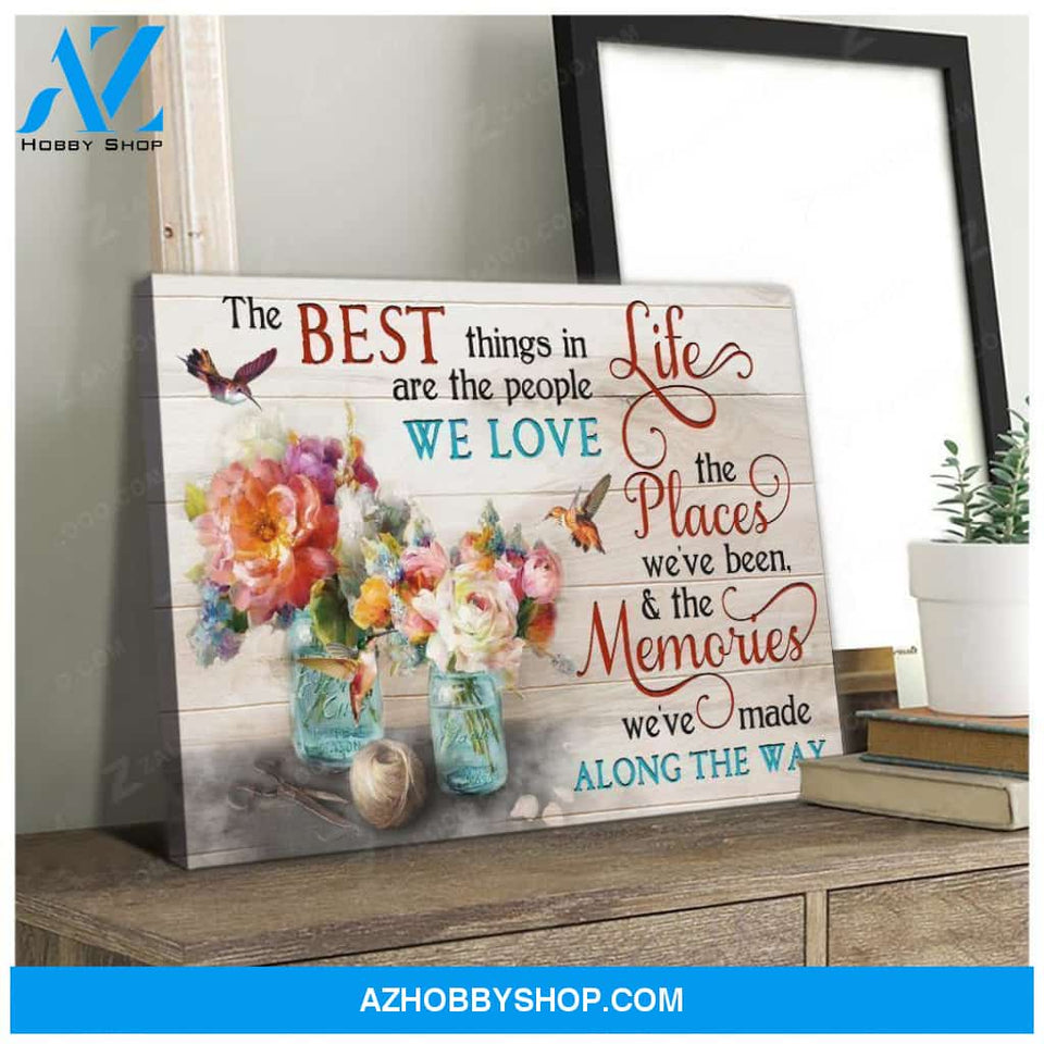 The Best Things In Life Hummingbird Wall Art Canvas