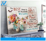 The Best Things In Life Hummingbird Wall Art Canvas