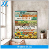 Zalooo The Best Things Sunflower Butterfly Wall Art Canvas