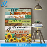 Zalooo The Best Things Sunflower Butterfly Wall Art Canvas