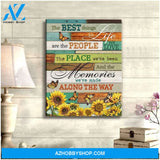 Zalooo The Best Things Sunflower Butterfly Wall Art Canvas