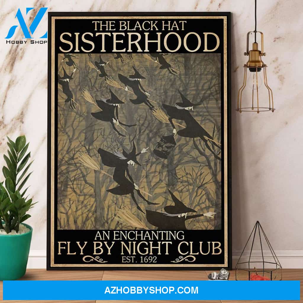 The Black Hat Sisterhood Witch Halloween Canvas And Poster, Wall Decor Visual Art, Halloween Gift, Happy Halloween