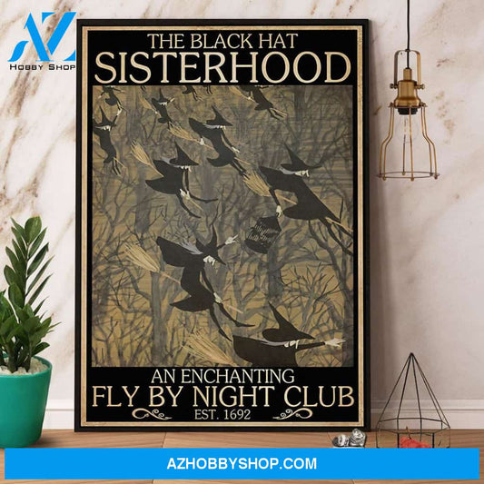 The Black Hat Sisterhood Witch Halloween Canvas And Poster, Wall Decor Visual Art, Halloween Gift, Happy Halloween