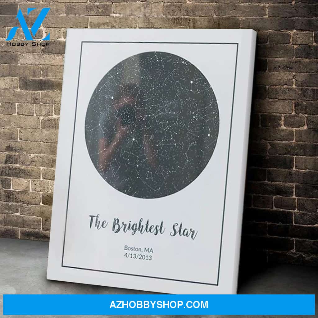 The Brightest Star Canvas Gift For Couples