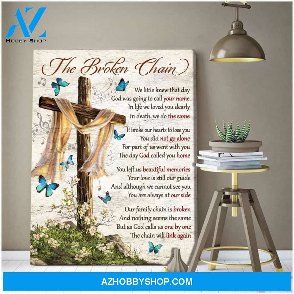Zalooo The Broken Chain Butterfly Wall Art Canvas