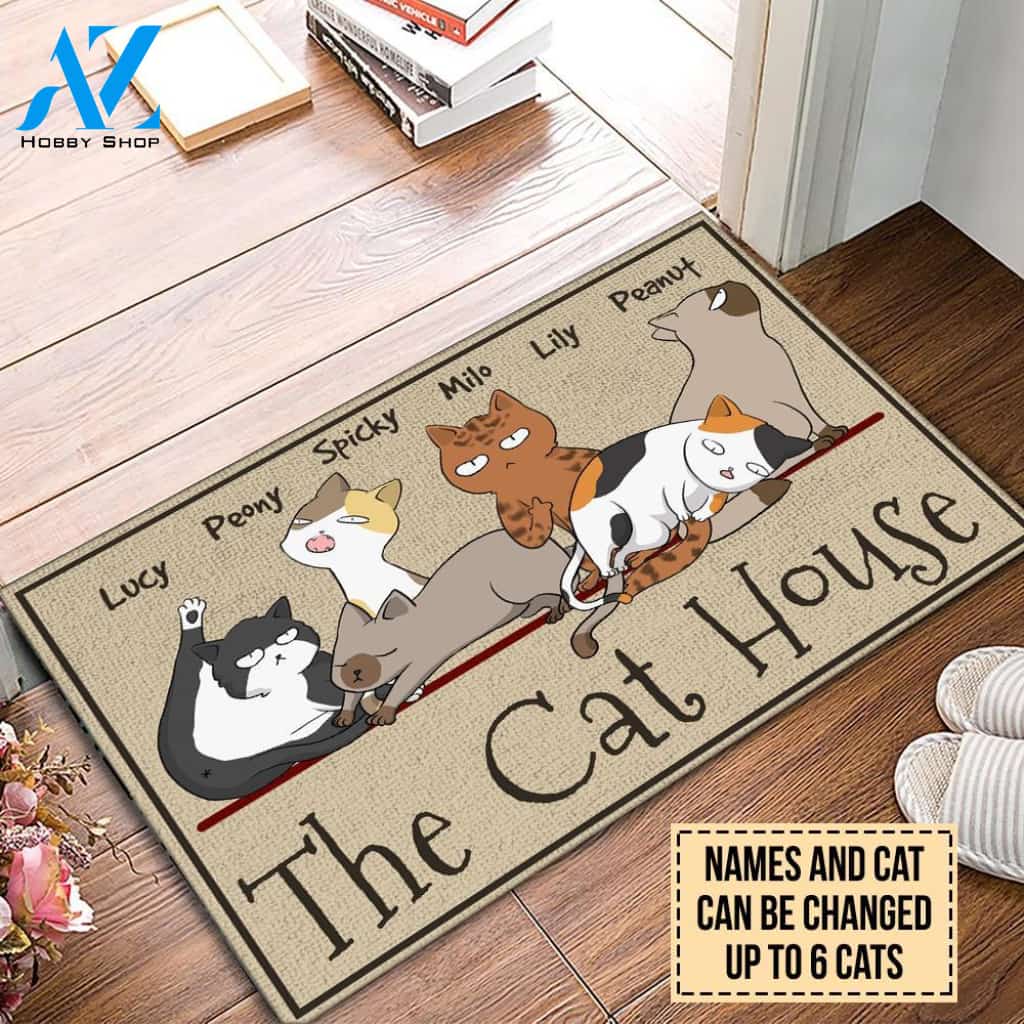 The Cat House Personalized Doormat | Welcome Mat | House Warming Gift