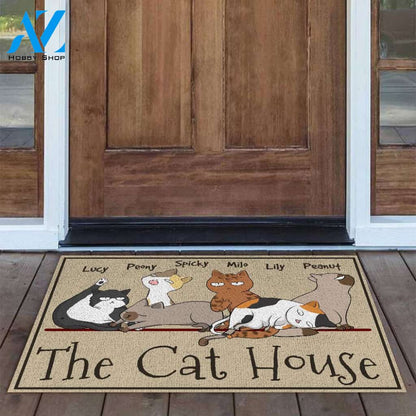 The Cat House Personalized Doormat | Welcome Mat | House Warming Gift