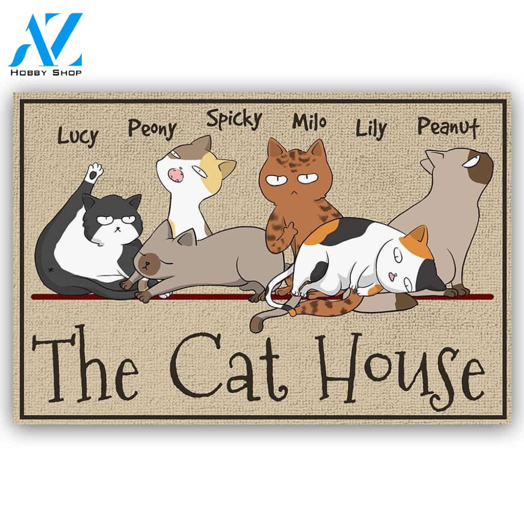 The Cat House Personalized Doormat | Welcome Mat | House Warming Gift