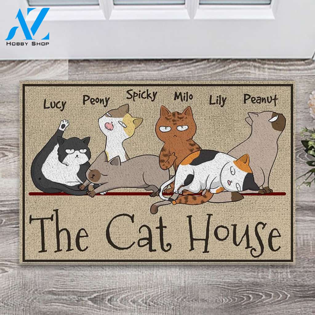 The Cat House Personalized Doormat | Welcome Mat | House Warming Gift