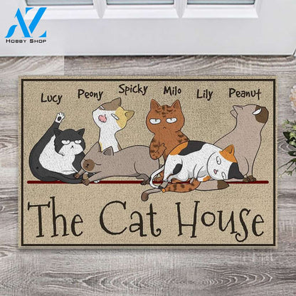 The Cat House Personalized Doormat | Welcome Mat | House Warming Gift