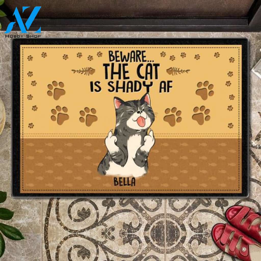 The Cats Are Shady AF Customized Doormat | Welcome Mat | House Warming Gift