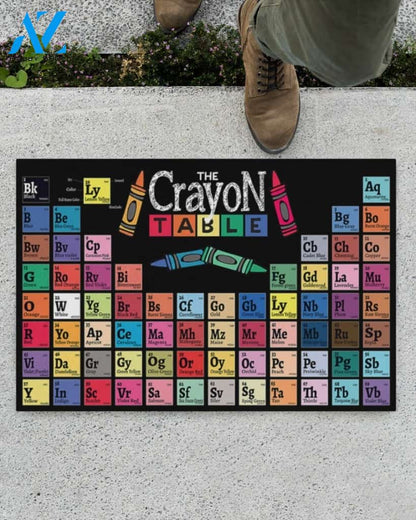 The Crayon Table Funny Doormat Gift For Teacher Student Classroom Decor Warm House Gift Welcome Mat