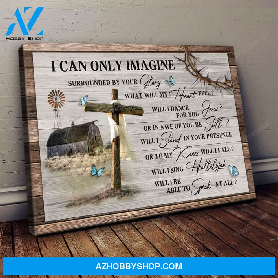 The cross and farm - I can only imagine - Jesus Landscape Canvas Prints - Wall Art