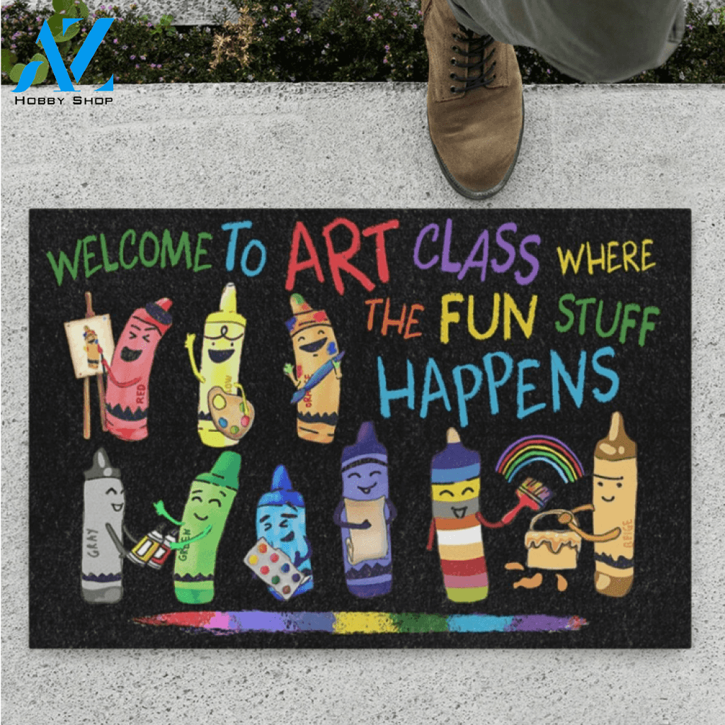 The Day The Crayons Came To Class Funny Indoor And Outdoor Doormat Gift For Teacher Student Decor Warm House Gift Welcome Mat Back To School