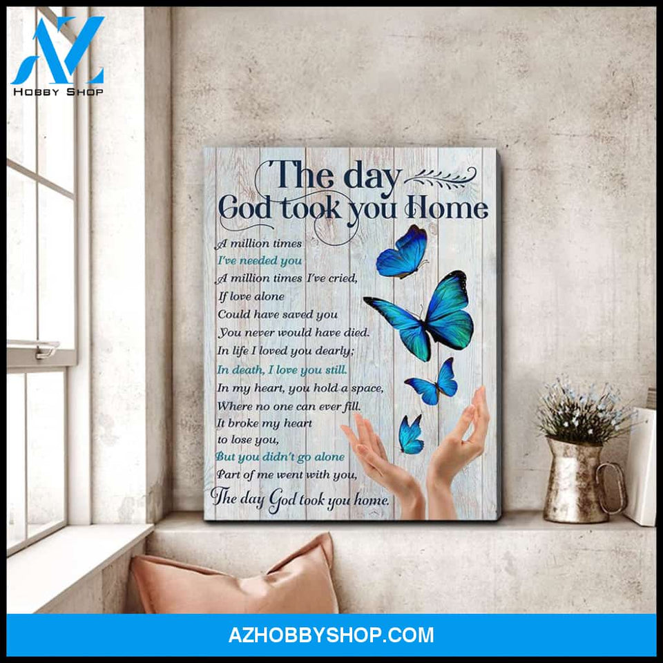 Zalooo The Day God Took You Home Butterfly Wall Art Canvas