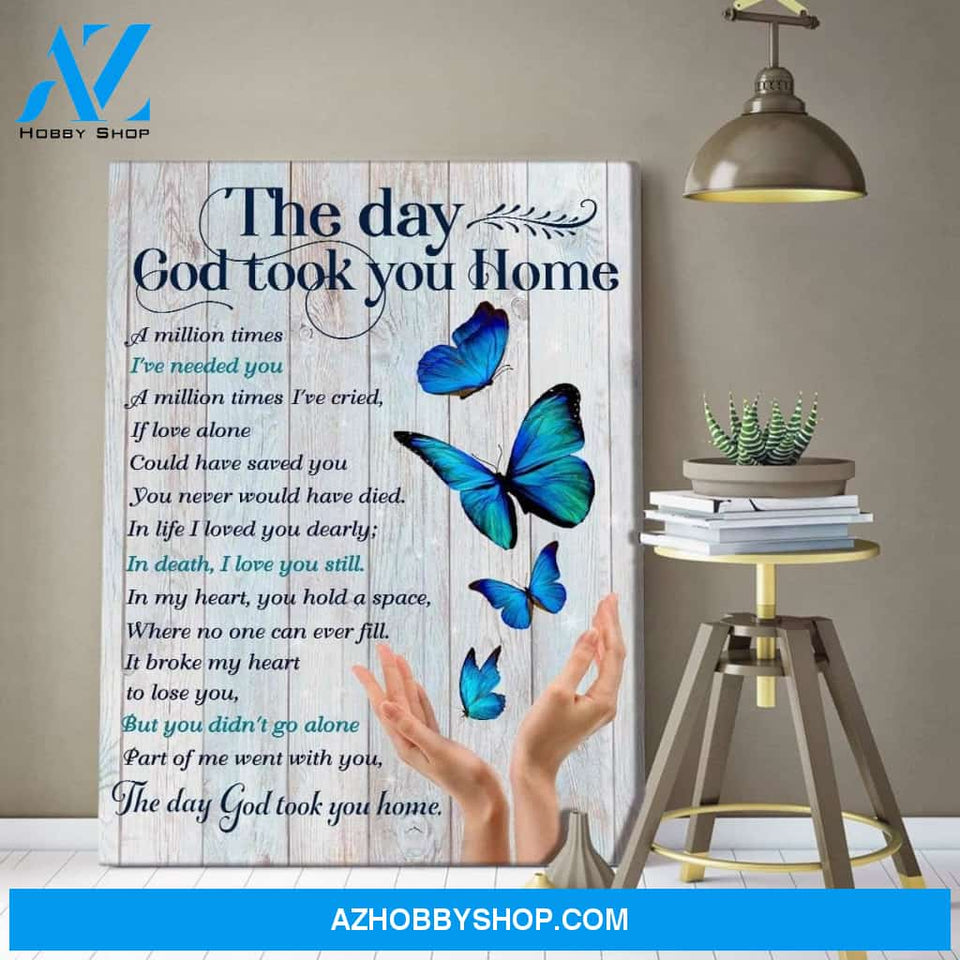 Zalooo The Day God Took You Home Butterfly Wall Art Canvas