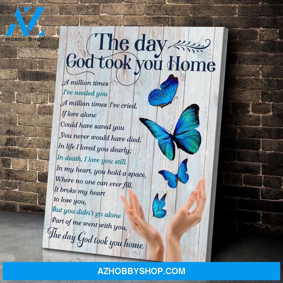 Zalooo The Day God Took You Home Butterfly Wall Art Canvas