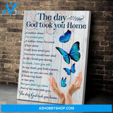 Zalooo The Day God Took You Home Butterfly Wall Art Canvas