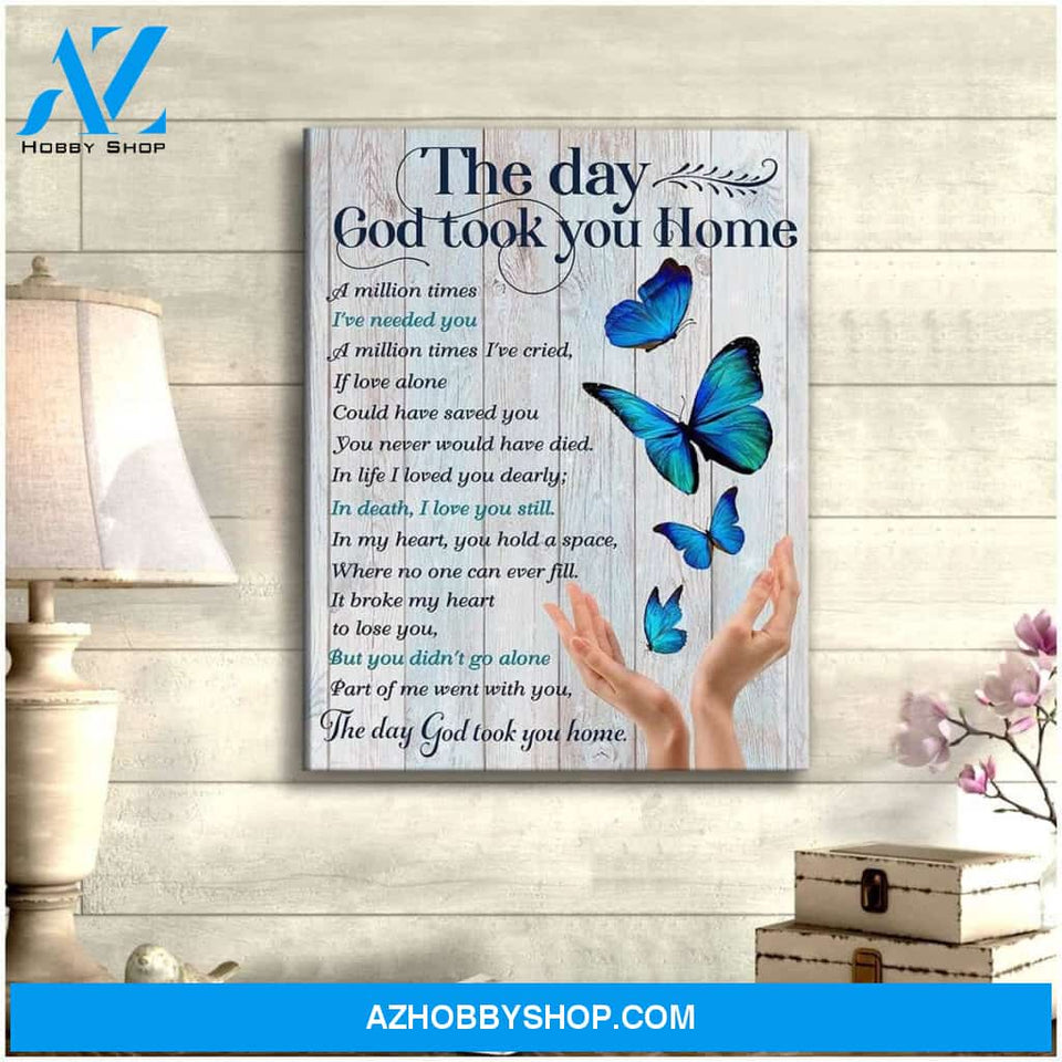 Zalooo The Day God Took You Home Butterfly Wall Art Canvas