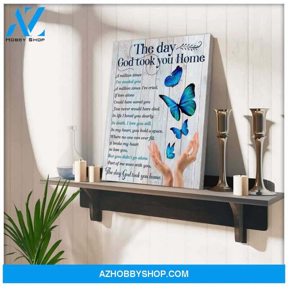 Zalooo The Day God Took You Home Butterfly Wall Art Canvas