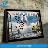The Day God Took You Home - Ocean Breeze Personalized Photo Memorial Canvas, Canvas Wall Art Gift for Remembrance