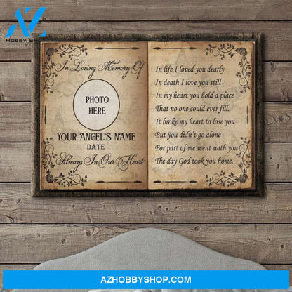 The Day God Took You Home - Personalized Custom Photo Canvas