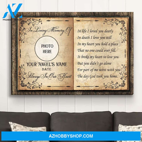 The Day God Took You Home - Personalized Custom Photo Canvas