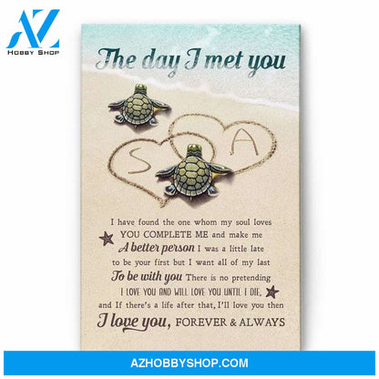 The Day I Met You, Family Custom Canvas/Poster, Gift For Couple